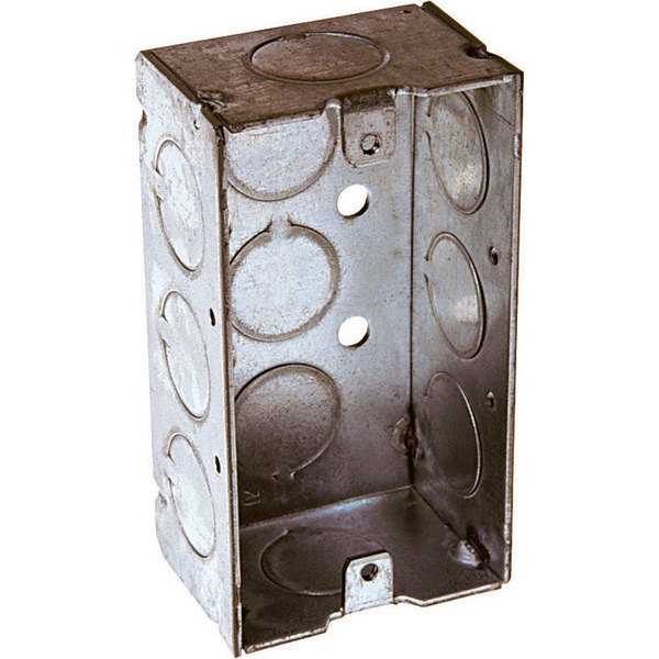 Raco Electrical Box, 11.5 cu in, Wall Box, 1 Gang, Steel, Rectangular 8650